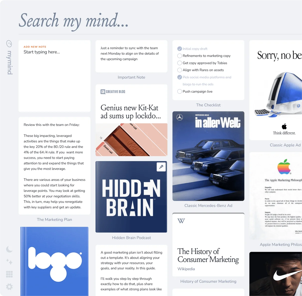 A marketers swipe-file.